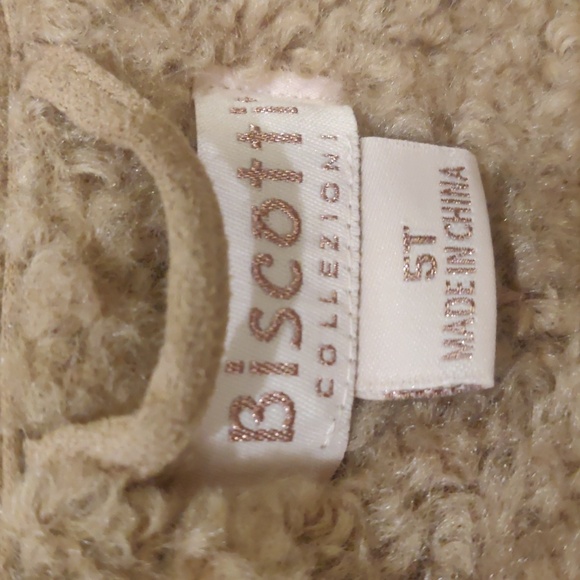 New! Bisou Bisou Tan Faux Shearling Coat - Picture 7 of 8